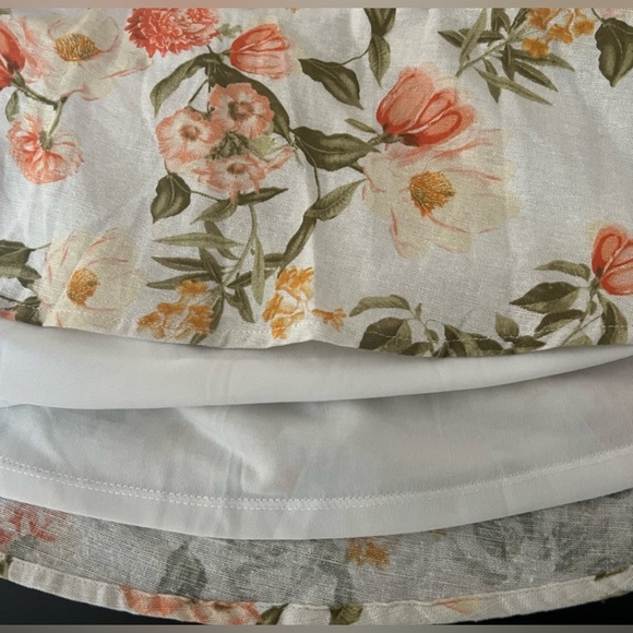 Beautiful & Feminine Floral Pattern Linen Sleeveless Dress - Picture 6 of 9